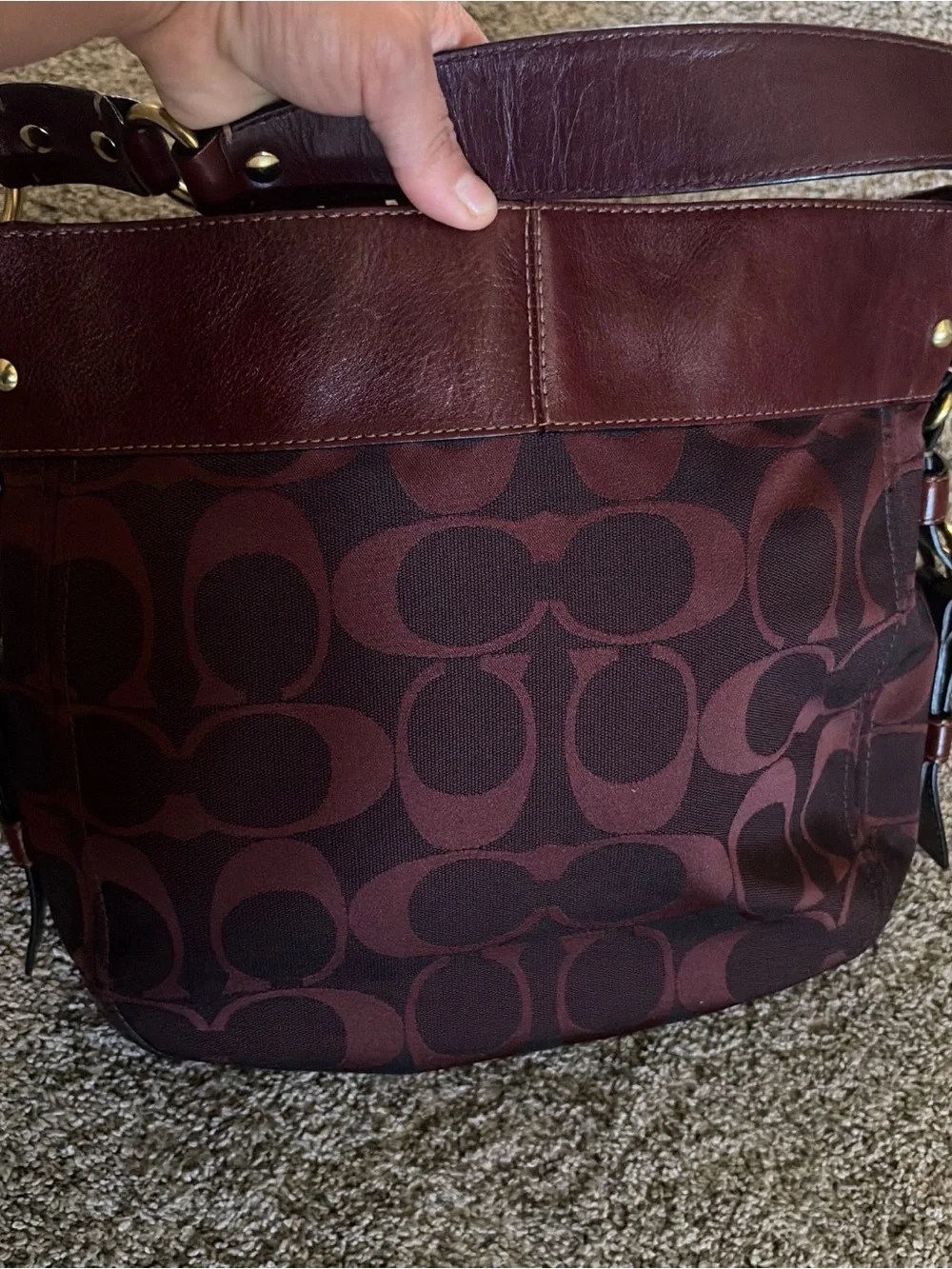 Coach Large Zoe Hobo Bag (Style 12657) - Picture 1 of 8